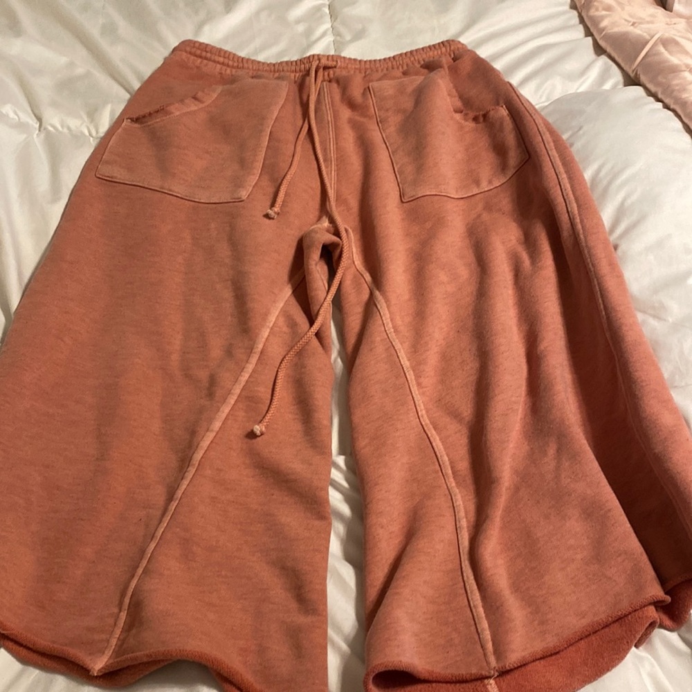 Free people wide leg crop sweat pants